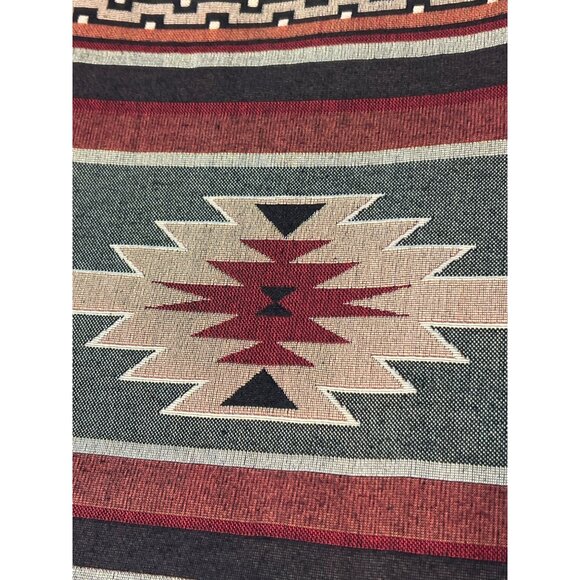 Vtg Acorn Studio Southwestern Woven Tote Bag Lined Black Double Handles Estate - Picture 2 of 6